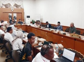 Rapat membahas anggaran hibah untuk KONI. KORMI, KNPI dan Pramuka, di Ruang Ambalat, DRPD Nunukan, Rabu (12/8/2026). Dok. Budi Anshori.