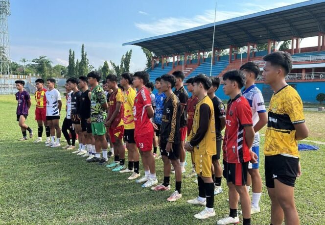 
					Tim Bola Sepak Nunukan yang akan bertanding untuk Porprov Kaltara 2026. Dok.Adama.