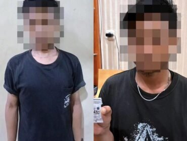 Dua pemain sabu sabu D  dan S, warga Sebatik yang diamankan polisi pada penggerebekan di Jalan Ahmad Yani, Dusun Sejahtera, Desa Sei Nyamuk, Sebatik Timur, Dok.Polres Nunukan.