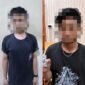 Dua pemain sabu sabu D  dan S, warga Sebatik yang diamankan polisi pada penggerebekan di Jalan Ahmad Yani, Dusun Sejahtera, Desa Sei Nyamuk, Sebatik Timur, Dok.Polres Nunukan.