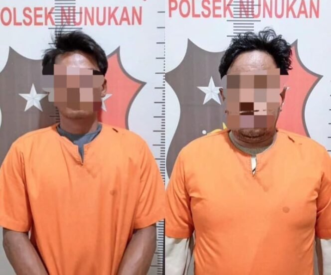 
					AD (27) dan SD (44), warga Jalan Pesantren Hidayatullah, RT 006, Kelurahan Selisun, Nunukan Selatan yang diamankan polisi karena mencuri rumput laut majikannya. Dok.Polsek Nunukan.