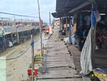 Salah satu jembatan jerambah di Sebatik yang perlu segera diperbaiki. Dok.Andre Pratama.