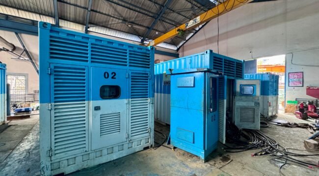 Mesin PLTD yang direlokasi PLN dari Tanjung Selor untuk mengantisipasi byarpet dan menjamin pelayanan kelistrikan andal di Nunukan. Dok.PLN Nunukan.