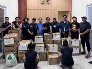 Polisi mengamankan dua pelaku pembobol toko grosir snack di Jalan TVRI Nunukan, Senin (28/9/2026).Dok.Polres Nunukan.