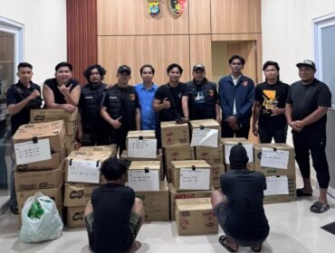 Polisi mengamankan dua pelaku pembobol toko grosir snack di Jalan TVRI Nunukan, Senin (28/9/2026).Dok.Polres Nunukan.