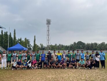 Klub Sepak Bola Nunukan pasca melakukan tes endurance untuk mengukur daya tahan dan batas kemampuan fisik sebagai persiapan Porprov Kaltara 2026. KONI Nunukan.