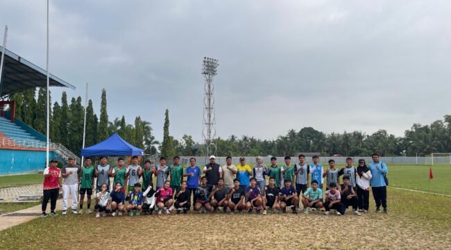 Klub Sepak Bola Nunukan pasca melakukan tes endurance untuk mengukur daya tahan dan batas kemampuan fisik sebagai persiapan Porprov Kaltara 2026. KONI Nunukan.