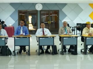 Lima Calon Sekda Nunukan, (dari kanan), Sura'i, Muhammad Amin, Ferdy Manurun Tanduklangi, Juni Mardiansyah dan Sabri, mengikuti asessmen kompetensi manajerial sosial kultural di LAN Makassar. Dok.Diskominfotik Nunukan.