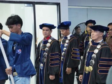 Bupati Nunukan, Irwan Sabri menghadiri Dies Natalis ke-6 Politekhnik Negeri Nunukan (PNN), yang dirangkaikan dengan peluncuran maskot resmi Poltek Nunukan, Jum'at (08/10/2026). Dok.Prokopim Nunukan.