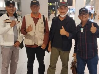 Para Calon Sekda Nunukan, Muhammad Amin, Sabri, Sura’i, Juni Mardiansyah, sudah ada di LAN Makassar, bersiap ikuti  asessmen. Dok.Diskominfotik Nunukan.