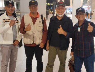 Para Calon Sekda Nunukan, Muhammad Amin, Sabri, Sura’i, Juni Mardiansyah, sudah ada di LAN Makassar, bersiap ikuti  asessmen. Dok.Diskominfotik Nunukan.