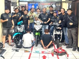 Ungkap pencurian sepeda motor, Unit Reskrim Polsek Nunukan, amankan pelaku dan penadah. Dok.Polres Nunukan.