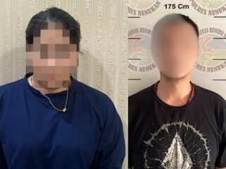 Dua pengedar narkoba yang diamankan Tim Gabungan Polda Kaltara dan Polres Nunukan. Dok. Polres Nunukan.