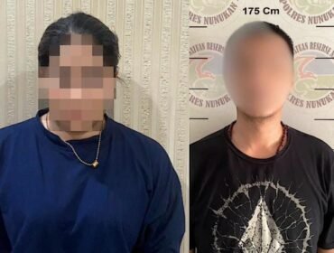 Dua pengedar narkoba yang diamankan Tim Gabungan Polda Kaltara dan Polres Nunukan. Dok. Polres Nunukan.