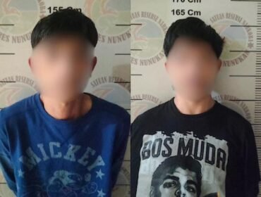 IZ dan RF, dua pengedar liquid narkoba yang diamankan Polisi dalam penggerebekan Jumat (9/10/2026) dini hari. Dok.Polres Nunukan.